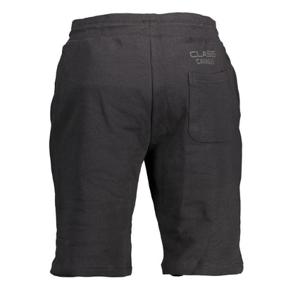 Pantalon en coton noir Cavalli Class