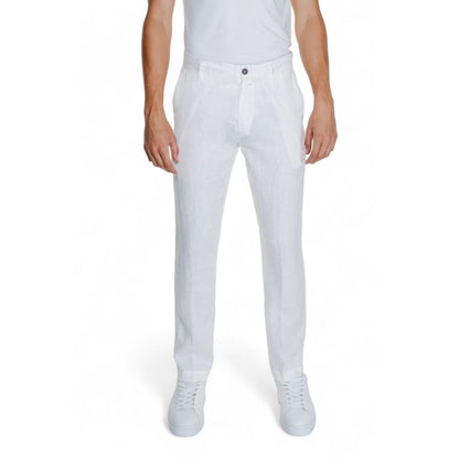 Pantalon en lin blanc Borghese