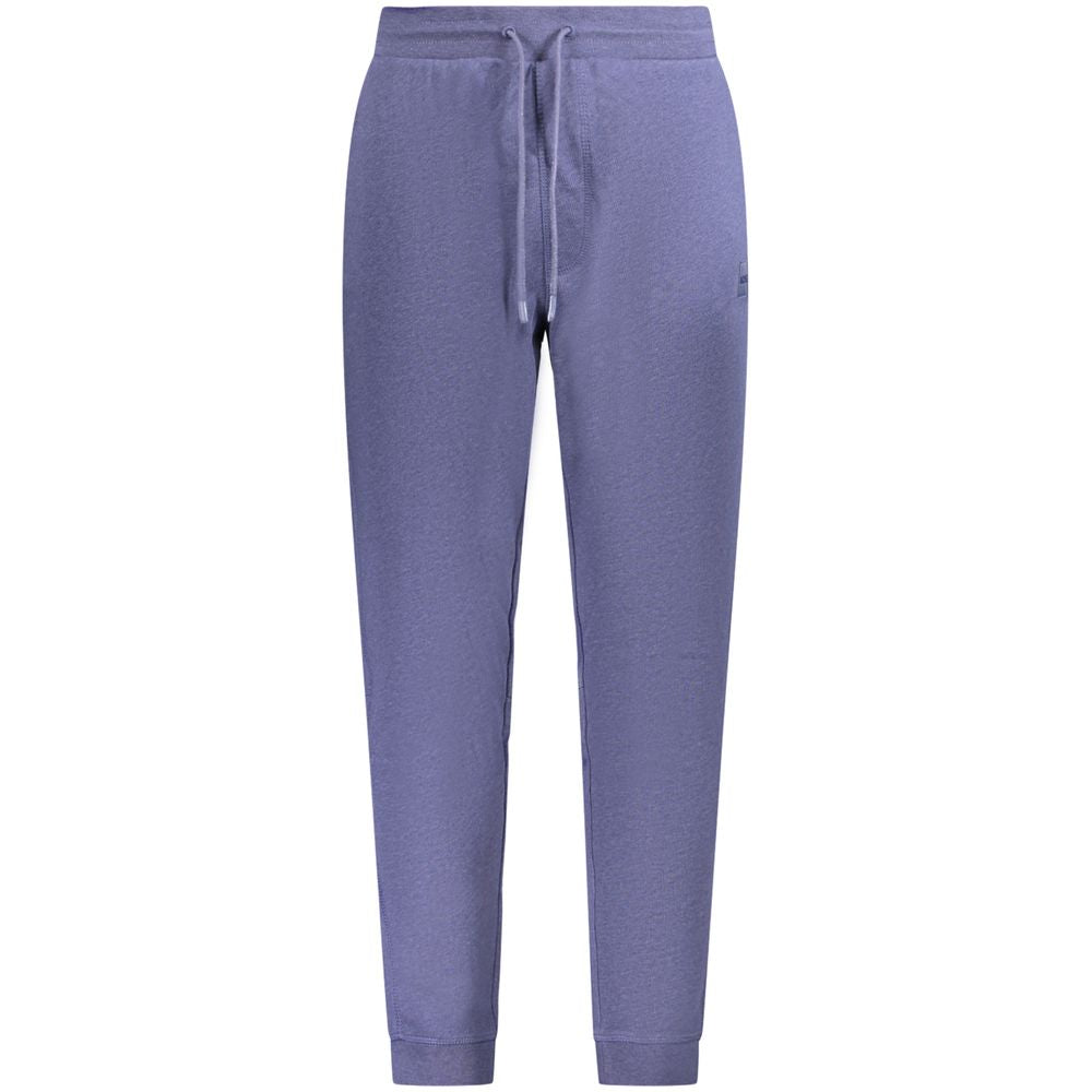 Pantalon en coton bleu Hugo Boss