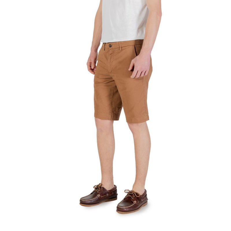 Borghese beige katoenen bermuda