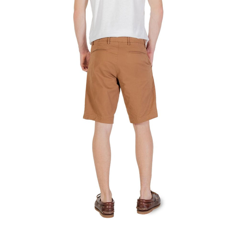 Borghese beige katoenen bermuda