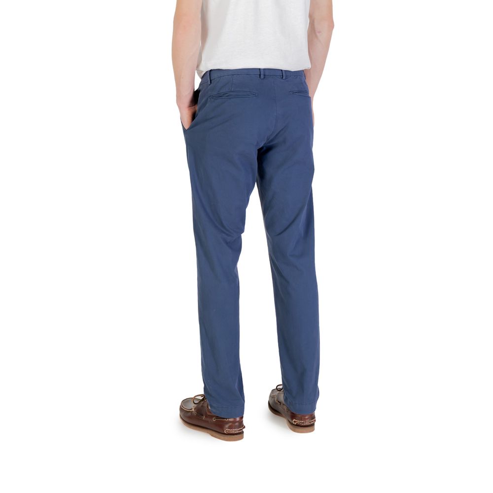 Borghese Blue Cotton Skinny Pant - Élégance et Confort