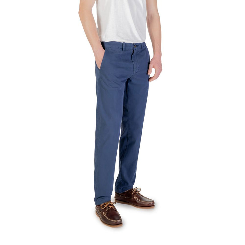 Borghese Blauwe Skinny Broek van Katoen