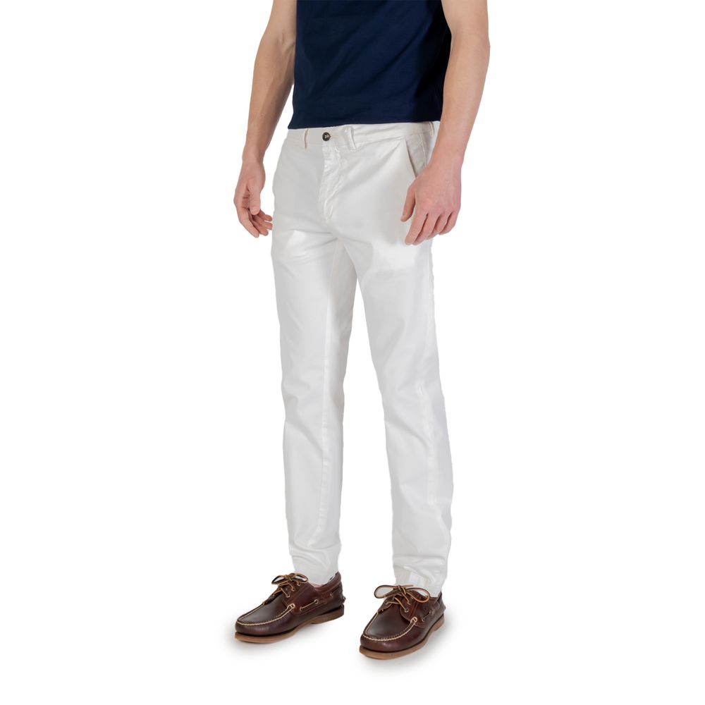 Pantalon Skinny Blanc en Coton Borghese 5SPA21 07CO070