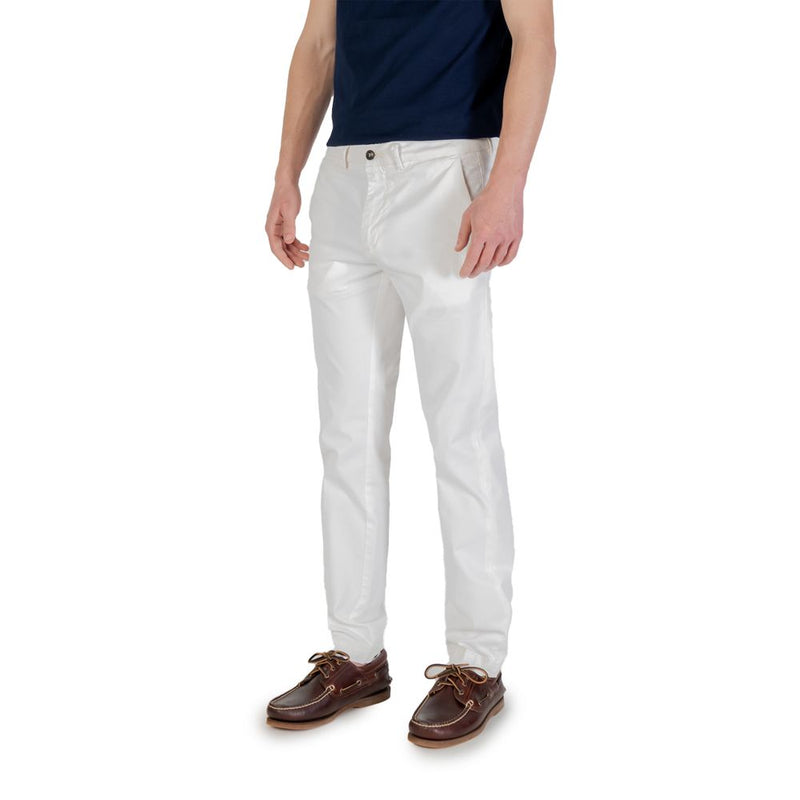 Pantalon Skinny Blanc en Coton Borghese 5SPA21 07CO070