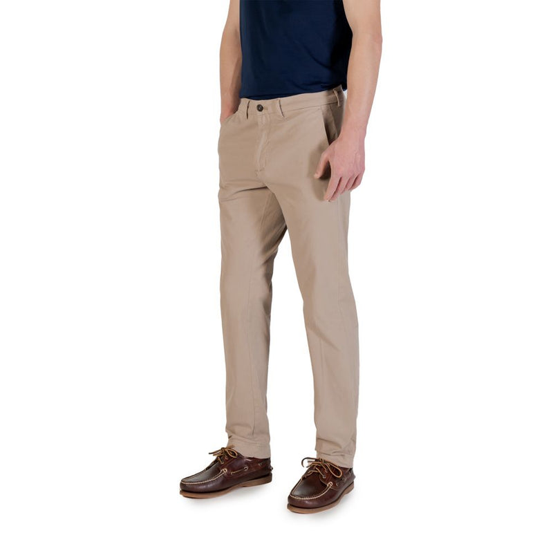 Borghese Beige Cotton Skinny Pant - Élégance et Confort