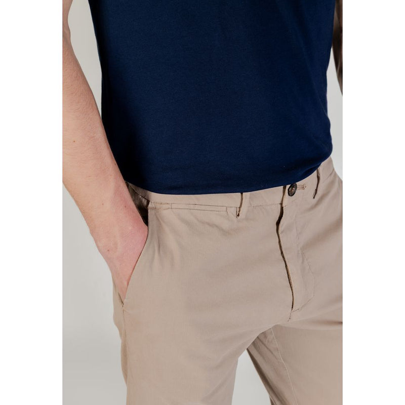 Borghese Beige Cotton Skinny Pant - Élégance et Confort