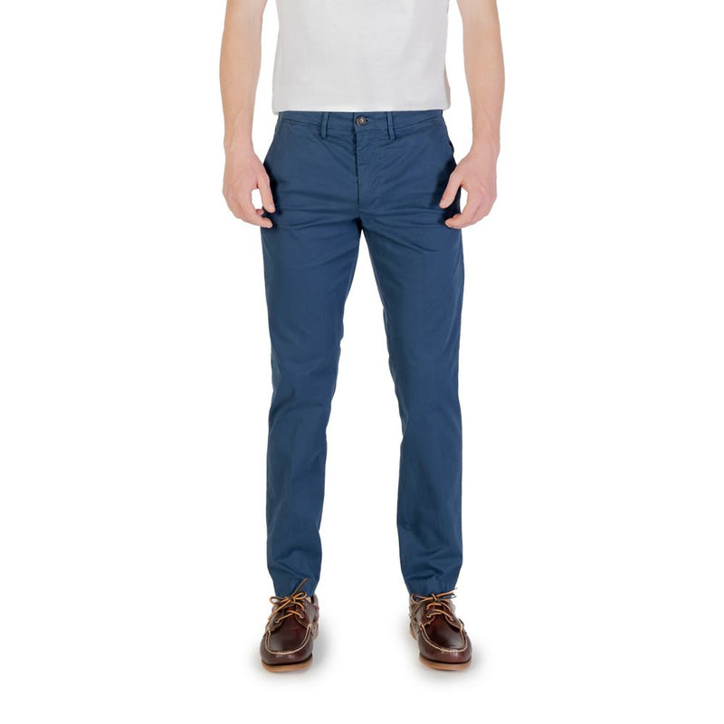 Borghese Blauwe Skinny Broek van Katoen