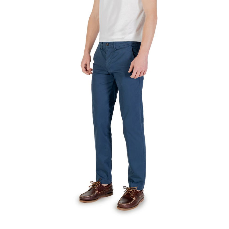 Borghese Blauwe Skinny Broek van Katoen