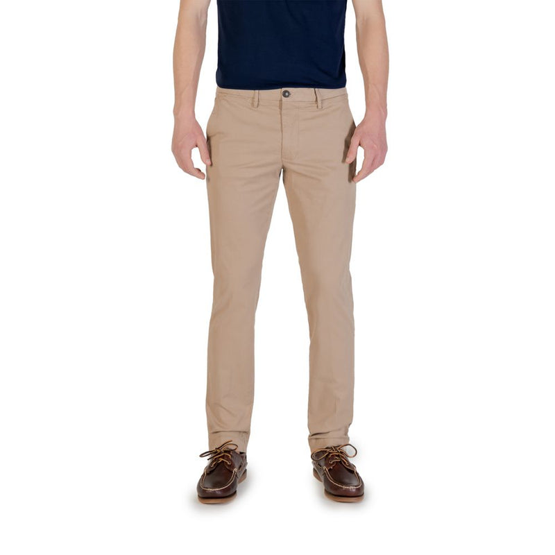 Borghese Beige Cotton Skinny Pant - Modern Fit Men's Trousers