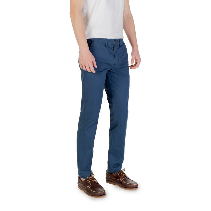 Borghese Blauwe Skinny Broek van Katoen