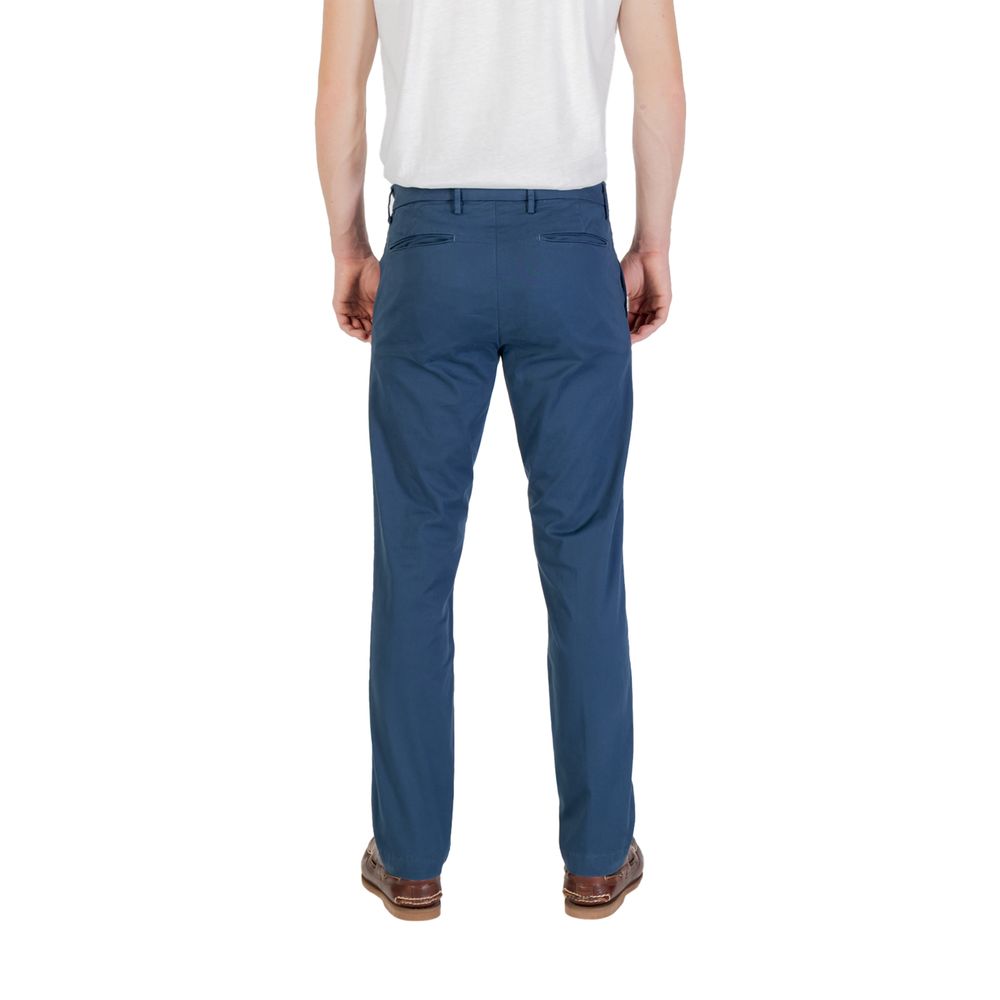 Borghese Blue Cotton Skinny Pant - Modern Fit for Men