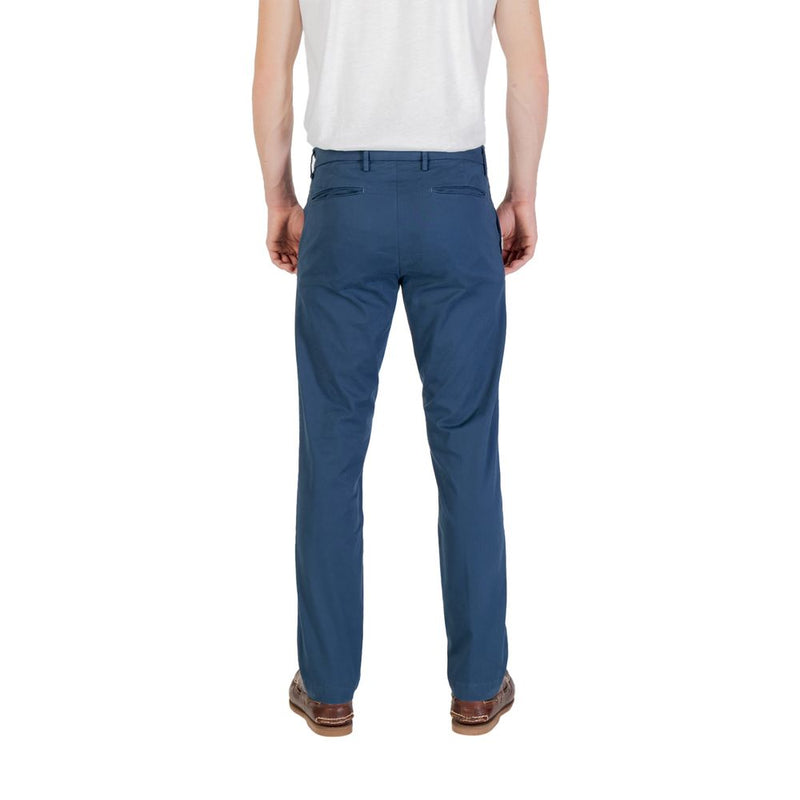 Borghese Blauwe Skinny Broek van Katoen