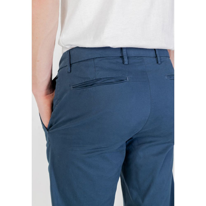 Borghese Blauwe Skinny Broek van Katoen
