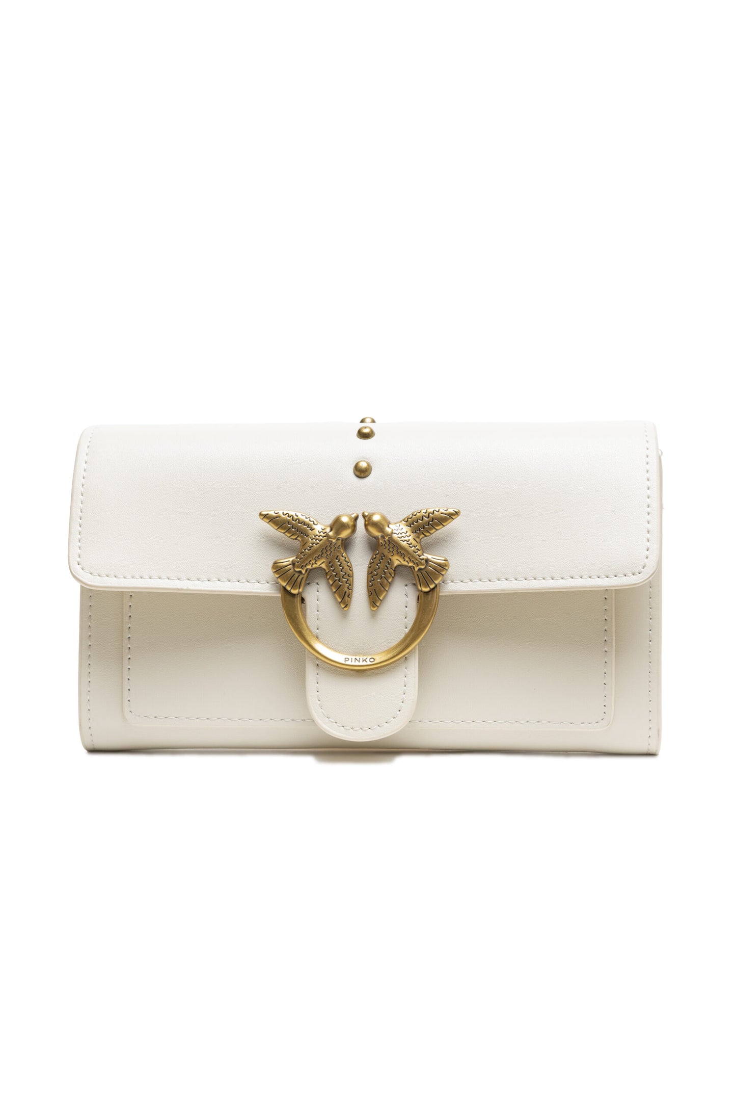 Mini sac One Simply Love en cuir blanc de PINKO