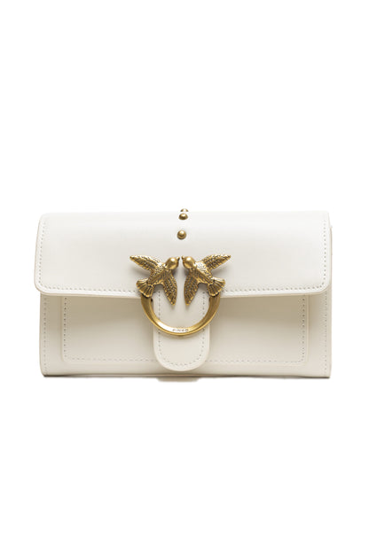 Mini sac One Simply Love en cuir blanc de PINKO