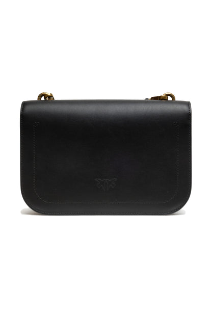 PINKO Zwarte Lederen Love Bell Classic Schoudertas