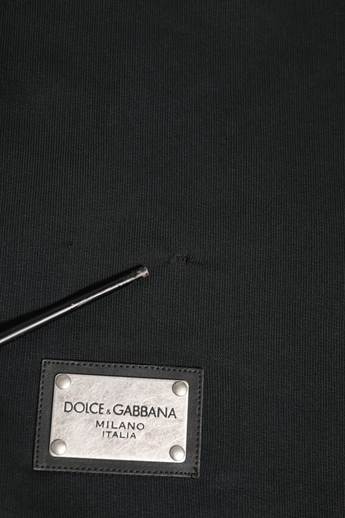 Sweat à capuche homme Dolce &amp; Gabbana noir avec logo et fermeture éclair intégrale