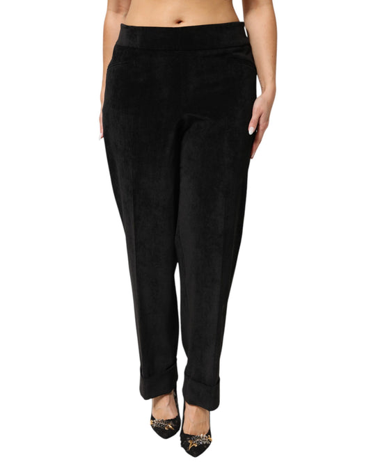 Pantalon-jupette droit noir taille haute de BENCIVENGA