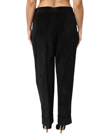 Pantalon-jupette droit noir taille haute de BENCIVENGA