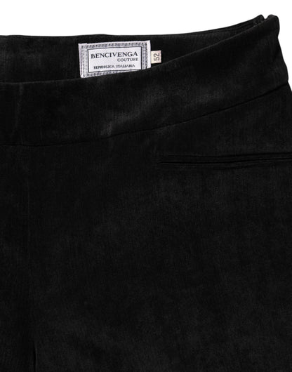 Pantalon-jupette droit noir taille haute de BENCIVENGA