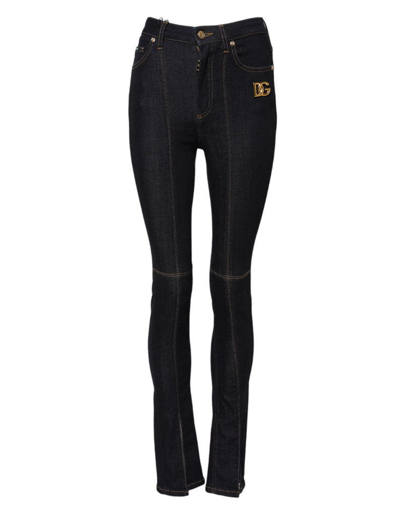 Dolce & Gabbana Blue High Waist Skinny Denim Jeans