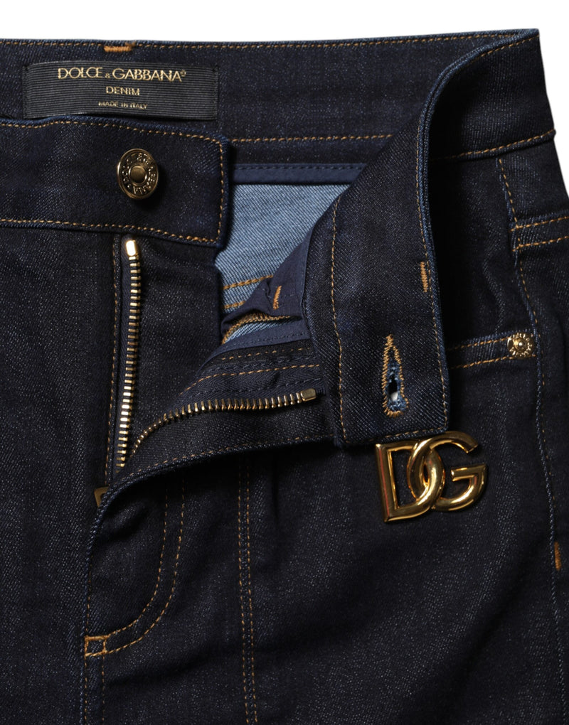 Dolce & Gabbana Blue High Waist Skinny Denim Jeans