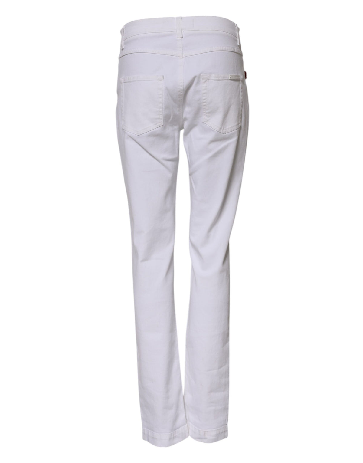 Dolce & Gabbana Jeans Femme Blanches Brodées de Fleurs