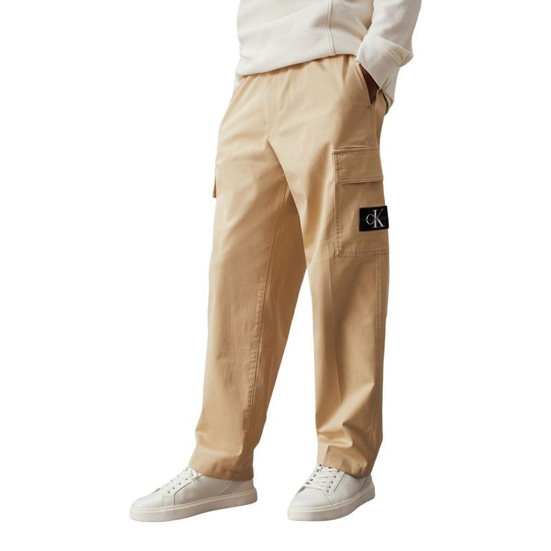 Calvin Klein Jeans Beige Broek van Gerecycled Katoen