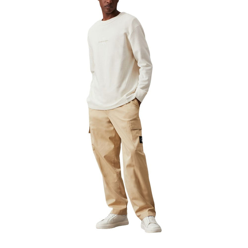 Calvin Klein Jeans Beige Broek van Gerecycled Katoen