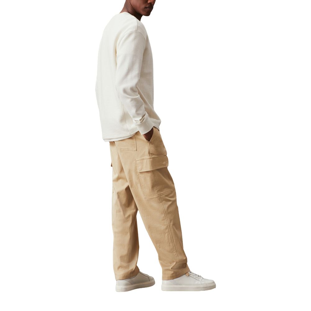 Pantalon Beige en Coton Recyclé Calvin Klein Jeans