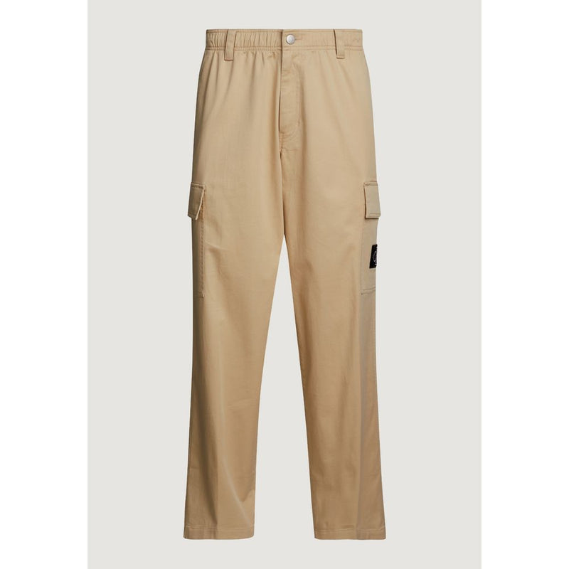 Calvin Klein Jeans Beige Broek van Gerecycled Katoen