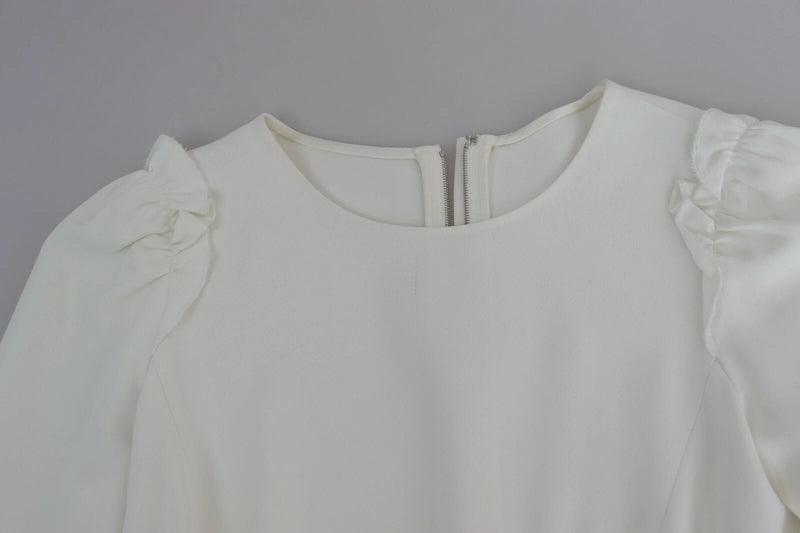 Dolce & Gabbana Blouse Femme Blanche en Viscose et Acétate