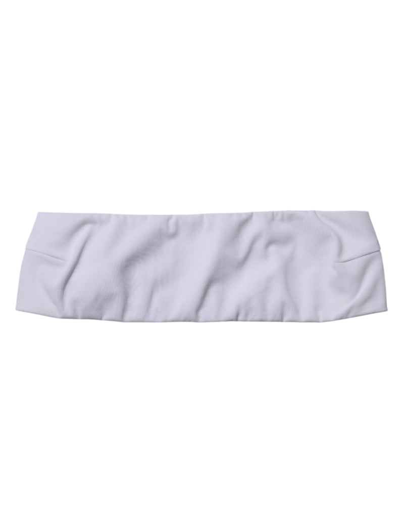 Dolce & Gabbana White Nylon Blend Bandeau Strapless Tube Top