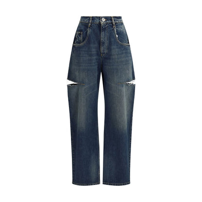 Jean en jean Margiela avec détail découpé