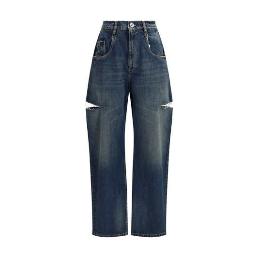 Jean en jean Margiela avec détail découpé
