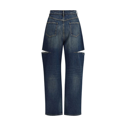 Jean en jean Margiela avec détail découpé
