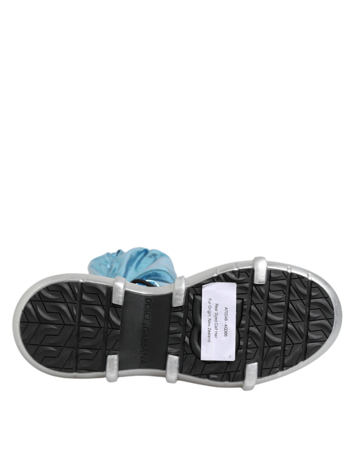 Dolce & Gabbana Blue Lace Up Over The Knee Socks Boots