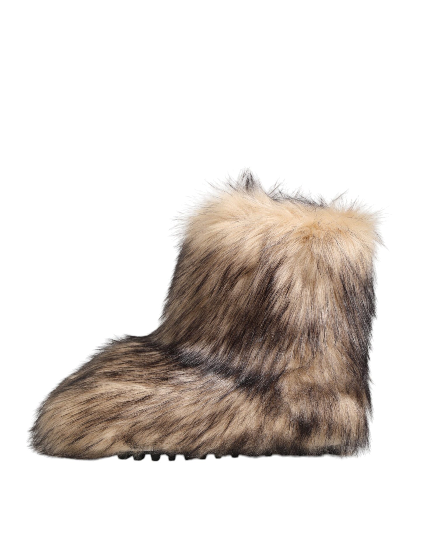 Dolce &amp; Gabbana Bruine Faux Skim Ski Bont Heren Korte Laarzen Schoenen