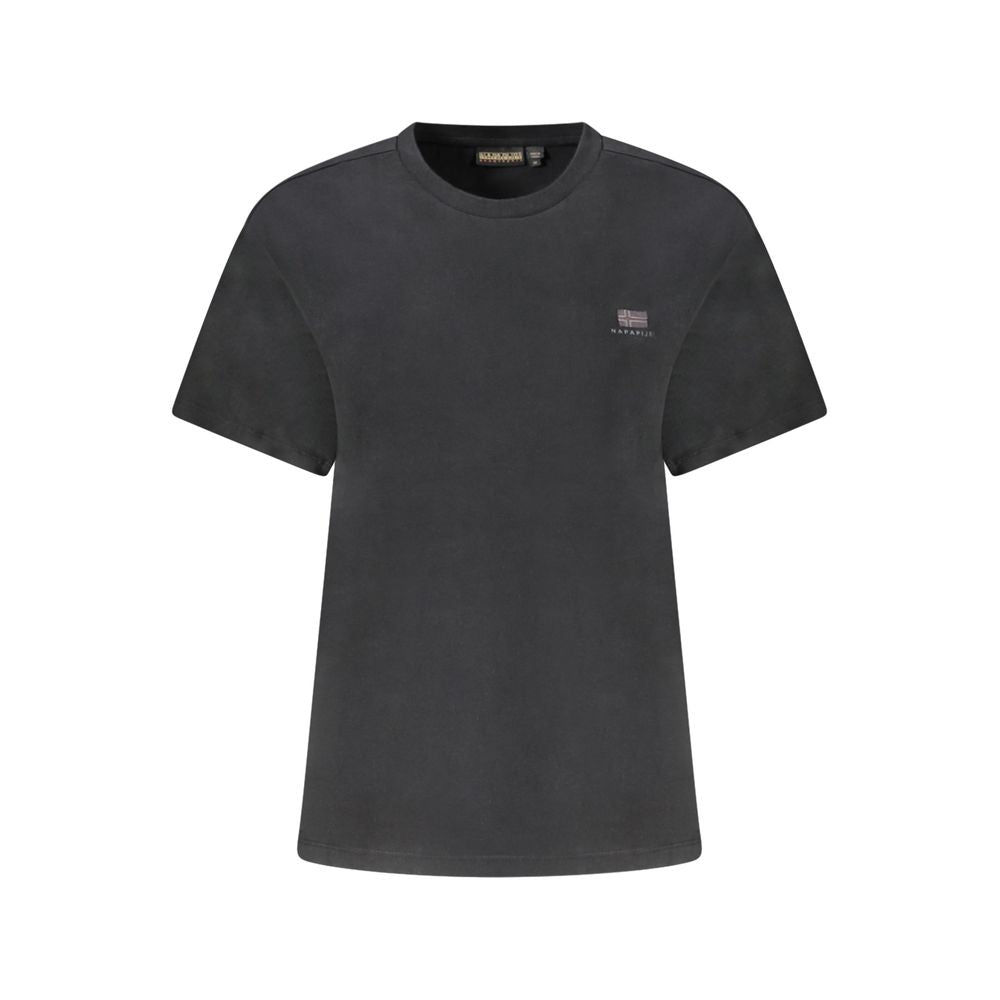 T-Shirt en Coton Noir Napapijri pour Femmes - Confort et Style