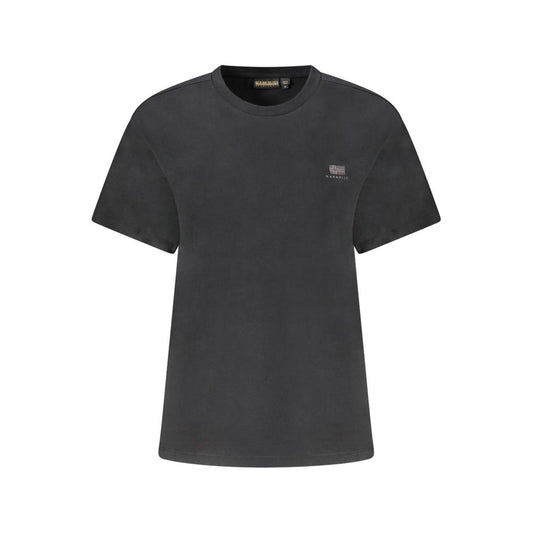 Napapijri Black Cotton T-Shirt