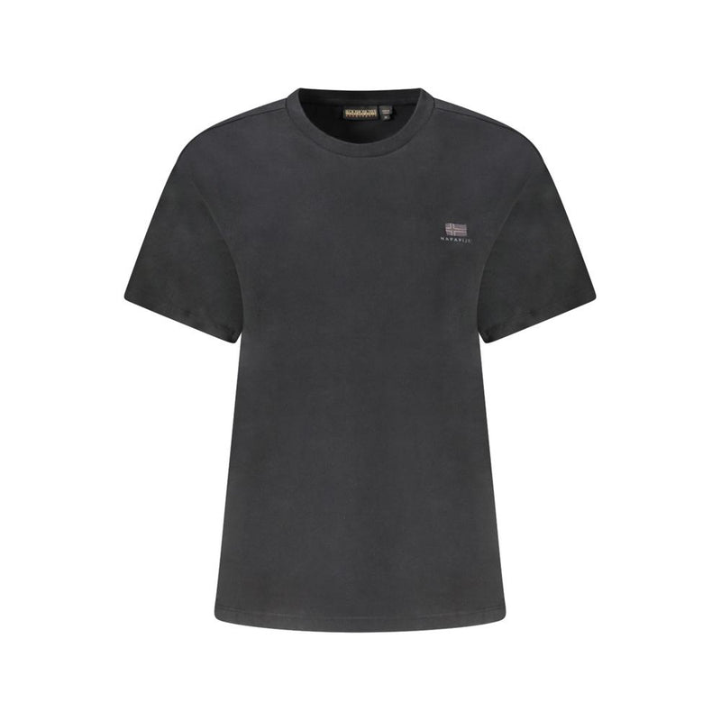 T-Shirt en Coton Noir Napapijri pour Femmes - Confort et Style