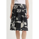 Desigual Black Cotton Women's Midi Skirt
