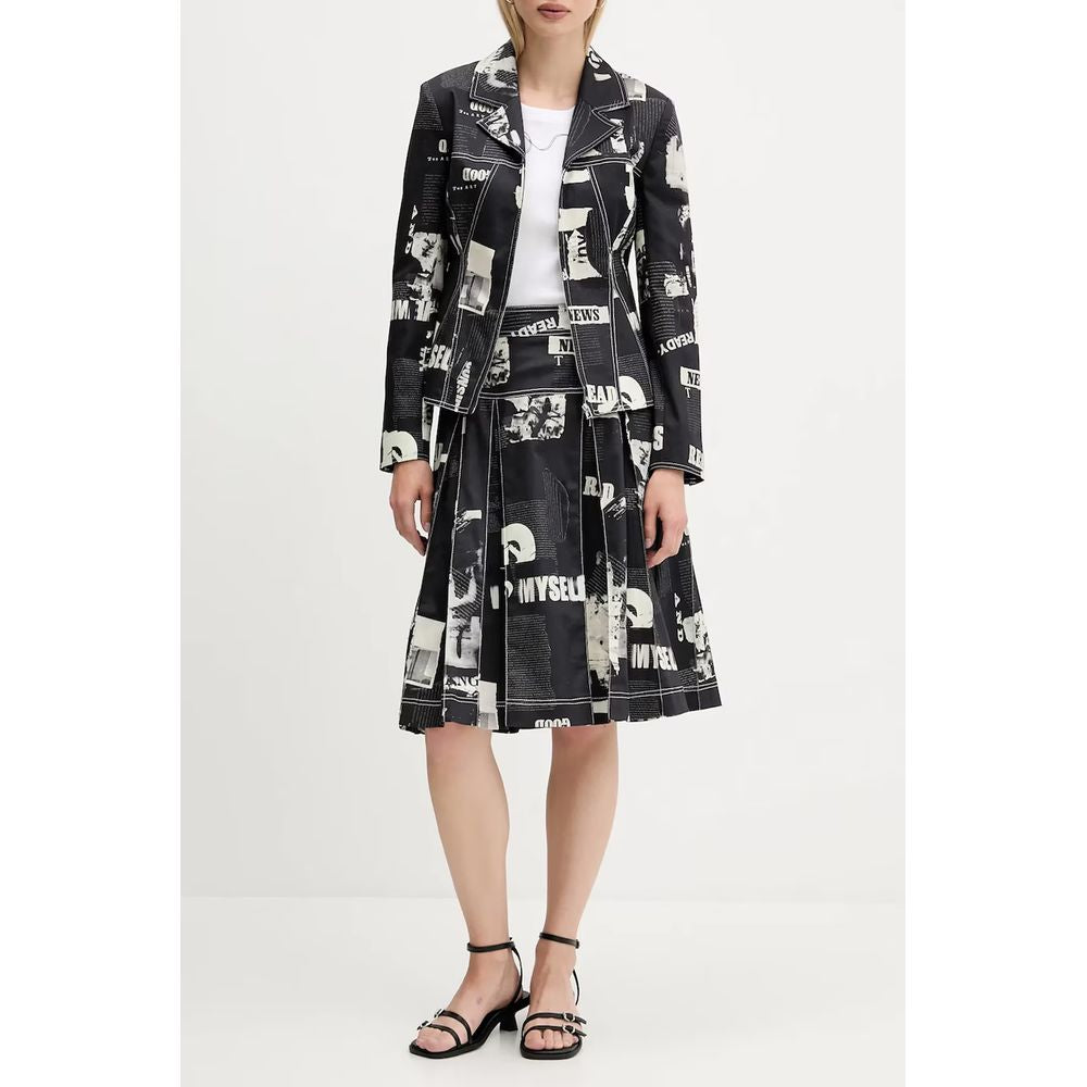 Desigual Black Cotton Women's Midi Skirt