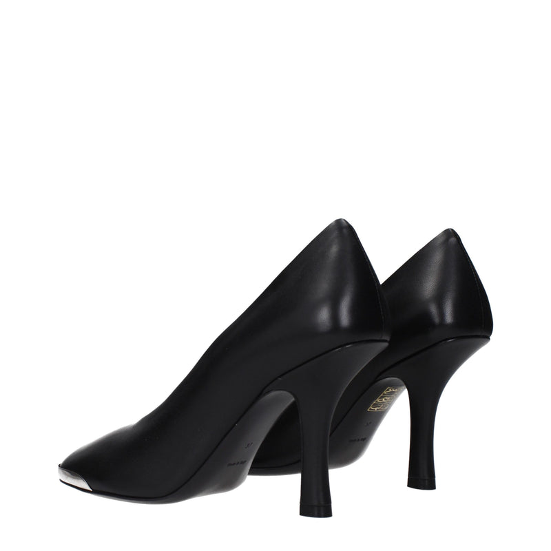 Burberry Black Leather High Heel Pumps - Elegant Footwear