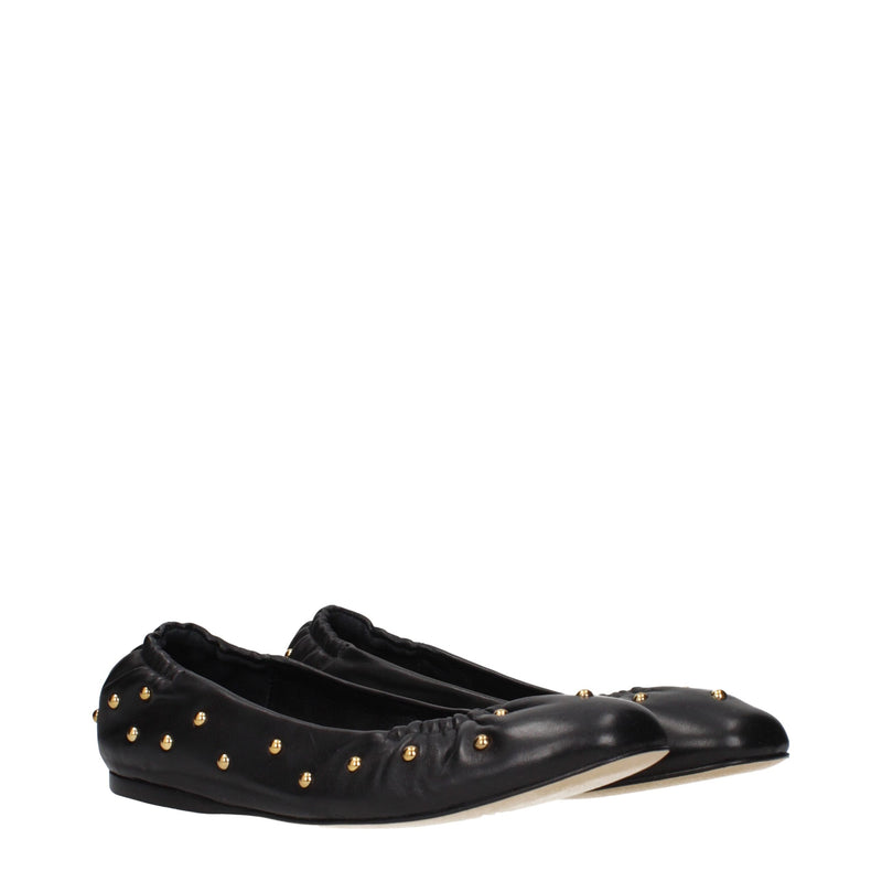 Chloé Black Leather Ballet Flats - Elegance and Comfort Combined