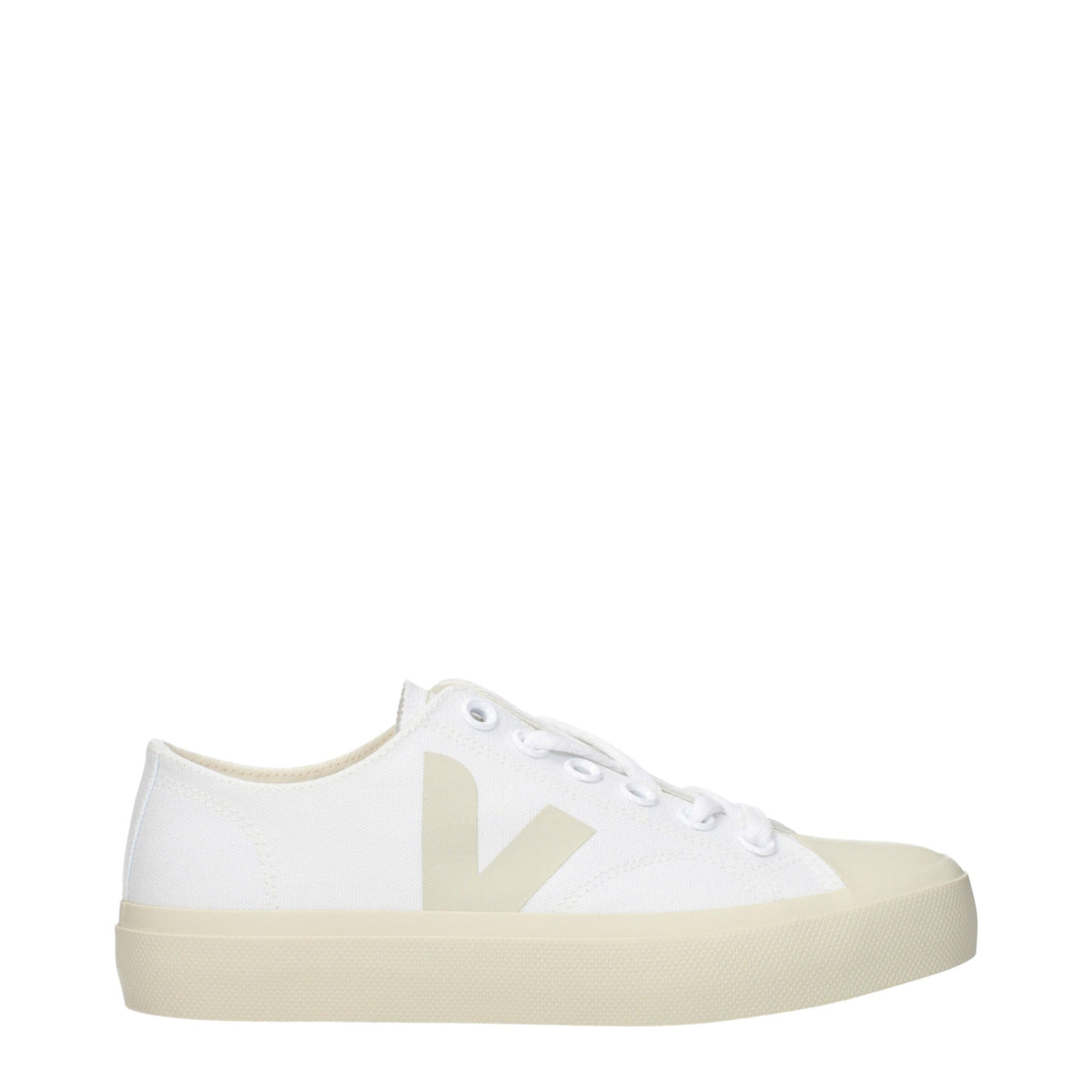 Veja White Fabric Low Tops - Sneakers Écologiques pour Femmes
