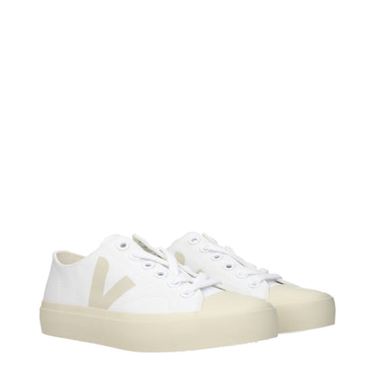 Veja, baskets basses en tissu blanc