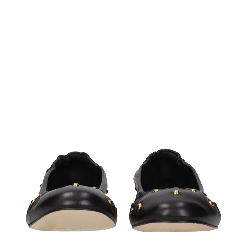 Chloé Black Leather Ballet Flats - Elegance and Comfort Combined