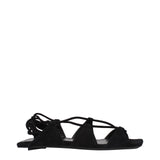 The Attico Black Leather Flat Sandals - Elegance and Comfort